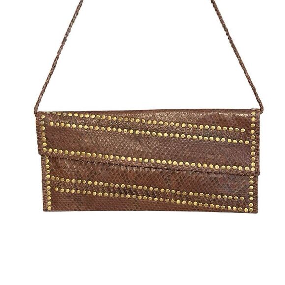 Carlos Falchi -Fatto a Mano Genuine Python Skin Bag/Clutch/Purse - Picture 2 of 11